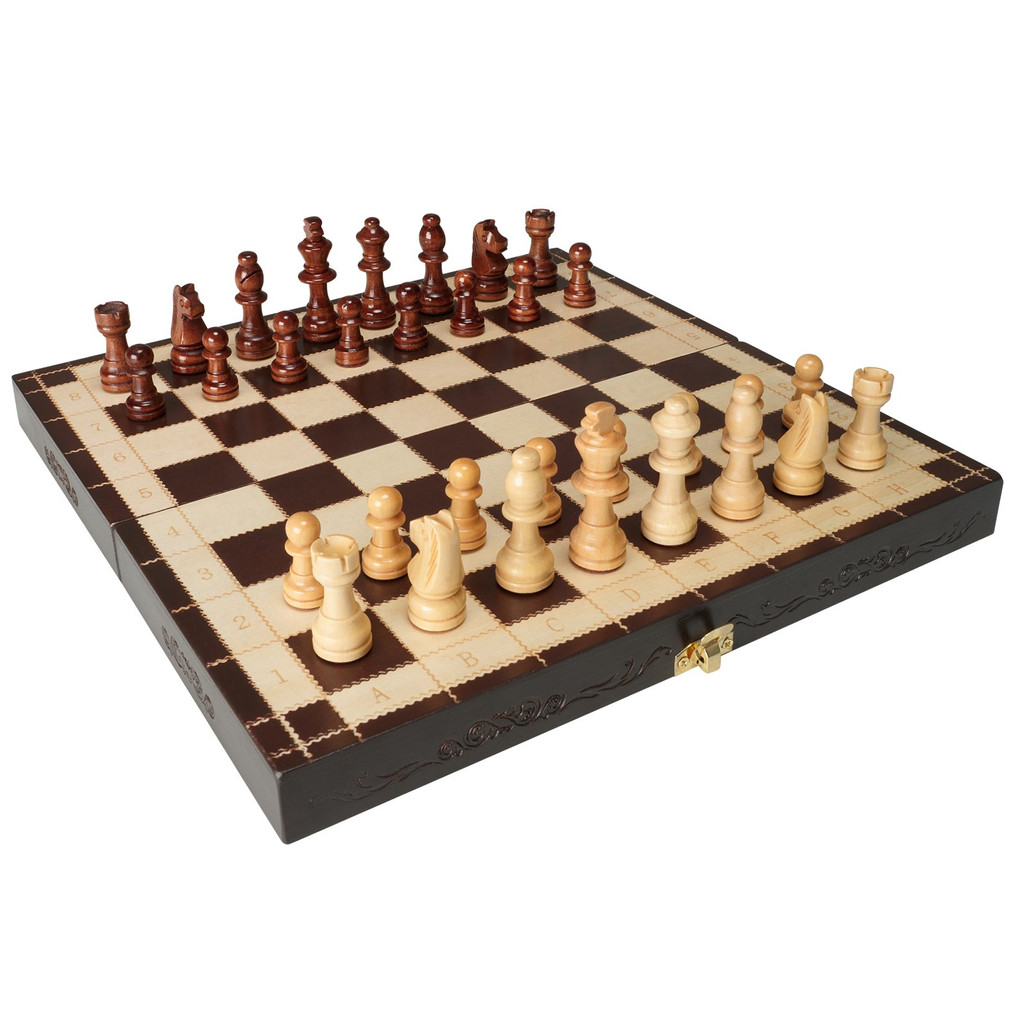 Jeu d'échecs en bois pliant Vevor avec pièces magnétiques - Taille compacte de 29 cm